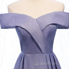 Off the Shoulder Purple Ombre Long Evening Prom Dresses, Off the Shoulder Purple Formal Evening Dresses with Corset Back