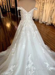 Off The Shoulder Tulle/Lace Wedding Dresses