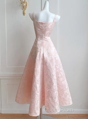 Pink A-Line Vintage Butterfly Embroidered Satin Evening Prom Dresses Birthday Dressesed01772