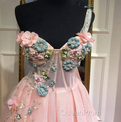 Pink Muslim Evening Dresses A-Line One-Shoulder Tulle Pearls Long Islamic Dubai Saudi Arabic Long Formal Evening Gown