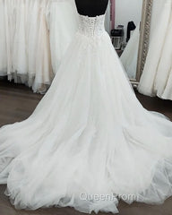 Plus Size Tulle Sweetheart Embroidery Wedding Dresses