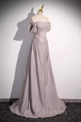 Pretty A Line Square Neckline Sleeveless Long Evening Party Dresses Pink Evening Prom Dresses