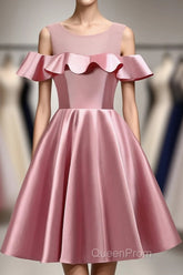 Pink Short Girls Cute Short Evening Prom Dresses