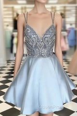 Plus Size Sparkly Homcoming Short Cute Beaded Homecoming Dresses