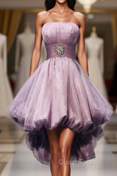 Gorgeous Strapless High Low Beaded Pretty Handmade For Teens Homecoming Dresses