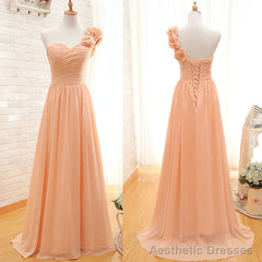 One Shoulder Pretty Chiffon Simple Fall 2025 Beautiful Evening Dresses