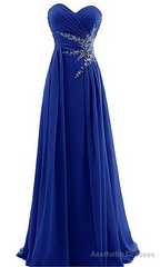 Sweetheart Beading Floor-length Chiffon Evening Dresses