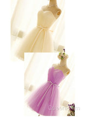 Cute Sweetheart Neck Tulle Short Evening Prom Dresses, Bridesmaid Dresses