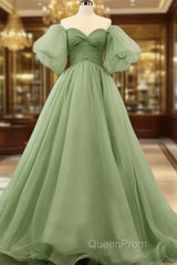 Removable Sleeve Ball Gown Sage Dresses