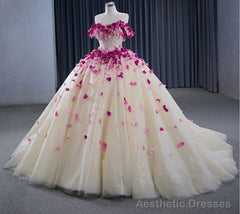 Romantic Heart Off-the-Shoulder Tulle Quinceaera Dress