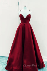 Satin Empire Evening Prom Dresses Lace Up Back