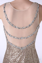Sequins Mermaid Spaghetti Straps Sleeveless Prom Dresses