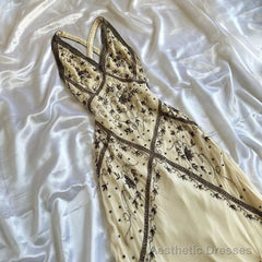 Sexy Mermaid Straps Chiffon Beaded Long Prom Dress Backless Formal Evening Dress Party Dress