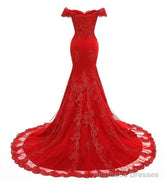 Sexy Mermaid Tulle with Lace Sweethart Party Dress, Long Prom Dress