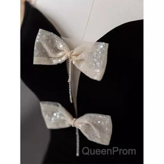 Sexy Mermaid Velvet Party Dresses Black Evening Prom Dresses