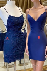 Sexy Straps Sheath Short Homecoming Dresses Lace Backless