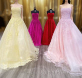 Wine Red Floral Lace Strapless A-Line Evening Prom Dresses