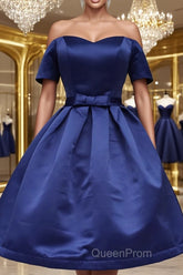 Short Sleeves Short Evening Prom Dresses, Short Sleeves Short Formal Homecoming Graduation Dresses