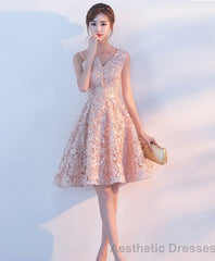 Cute A Line One Shoulder Short Prom Dress Homecoming Dress