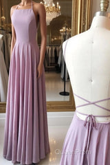 Simple backless chiffon long Evening Prom Dresses, evening Dresses