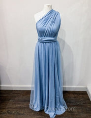 Simple Multiway Infinity Dusty Blue Bridesmaid Dresses For Weddings