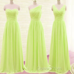 Simple Pleated Chiffon Bridesmaid Dresses Mixed Style
