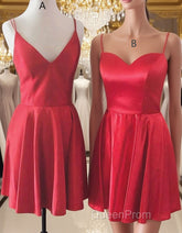 Simple Short Red Homecoming Dresses,Cocktail Dresses Classy