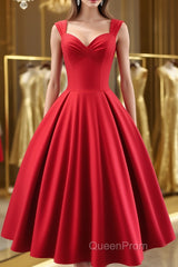 Simple Short Red Evening Prom Dresses, Short Red Homecoming Dresses, Formal Dresses