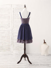 Simple Sweetheart Chiffon Short Prom Dress, Homecoming Dress