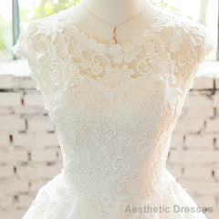 Simple White Cute Lace Short Graduation Dress, Lovely Party Dresses