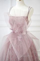 Spaghetti Straps Backless Formal Evening Prom Dresses For Wedding Party