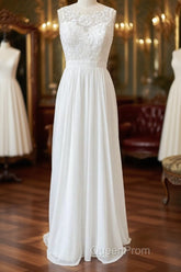 Straps Lace A-line Boho Wedding Dresses