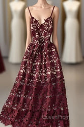 Stylish V Neck Lace Dresses A Line Party Dresses Long Evening Prom Dresses,Sexy Party Dresses