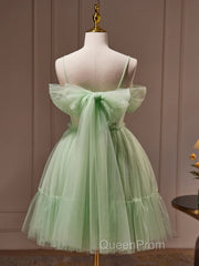 Sweetheart Neck Short Green Evening Prom Dresses, Short Green Graduation Homecoming Dresses