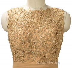 Trumpet/Mermaid Floor-Length Tulle Sleeveless Off-The-Shoulder Evening Prom Dresses With Beading