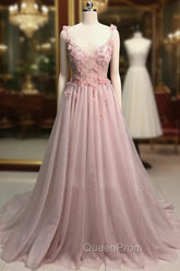 Tulle A-Line/Princess Appliques Lace Wedding Dresses