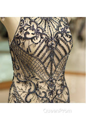 Tulle Jewel Beadings Mermaid Evening Dresses