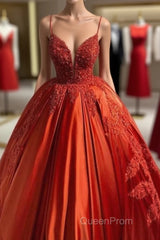 Unique Long Princess Sweetheart Backless Appliques Lace Satin Wedding Dresses