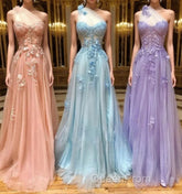 Unique sweetheart neck tulle lace long Evening Prom Dresses A line evening Dresses