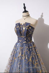 Unique tulle lace long Evening Prom Dresses tulle formal Dresses