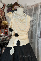 Vintage Ball Gown Sleeveless Long Black Evening Dresses Evening Prom Dresses