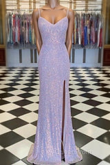 Vintage Mermaid Floor Length Sleeveless Sequin Evening Prom Dresses