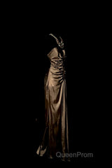 Vintage Mermaid Sweetheart Brown Long Evening Prom Gown Fairy Evening Prom Dresses