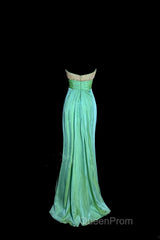 Vintage Mermaid Sweetheart Green Long Evening Prom Gown Fairy Evening Prom Dresses