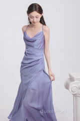 Vintage Sheath Halter Lilac Ankle Length Evening Prom Dresses Birthday Outfits