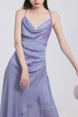 Vintage Sheath Halter Lilac Ankle Length Evening Prom Dresses Birthday Outfits