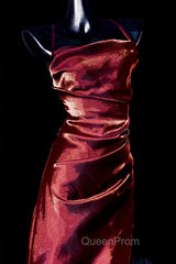 Vintage Sheath Spaghetti Straps Burgundy Ankle Length Evening Prom Dresses Birthday Outfits