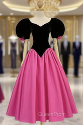 Vintage Velvet Corset Top Puffy Sleeve Dresses