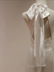 Weitese Formal WomenS Dresses White Halter Light Wedding Dresses Bride Dresses Fishtail Evening Dresses Evening Prom Dresses Stores