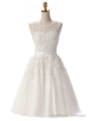 White Lace Short Beaded Homecoming Dress